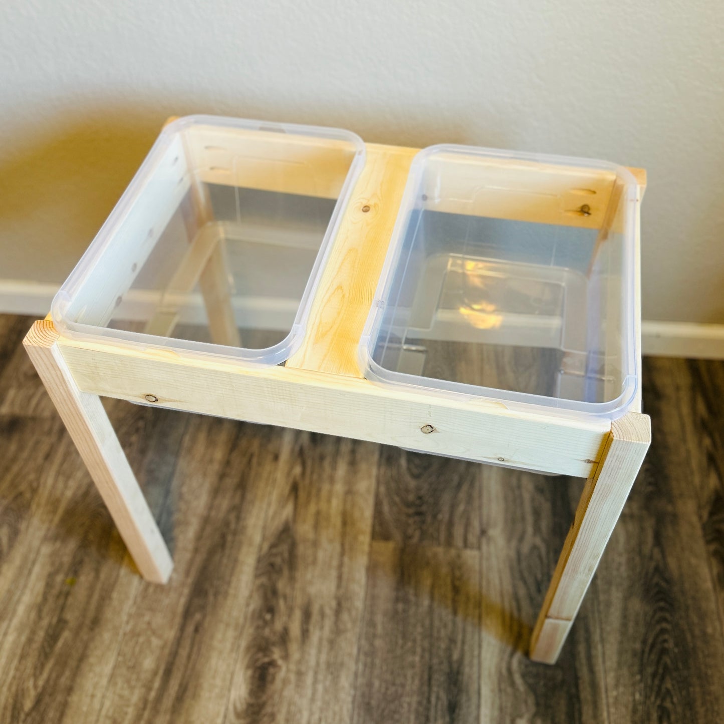 Sensory & Montessori Table Side by Side - Two 16qt Bins