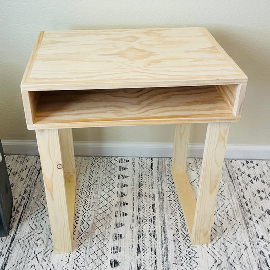 Modern Wooden Desk | Open Front Storage | Montessori