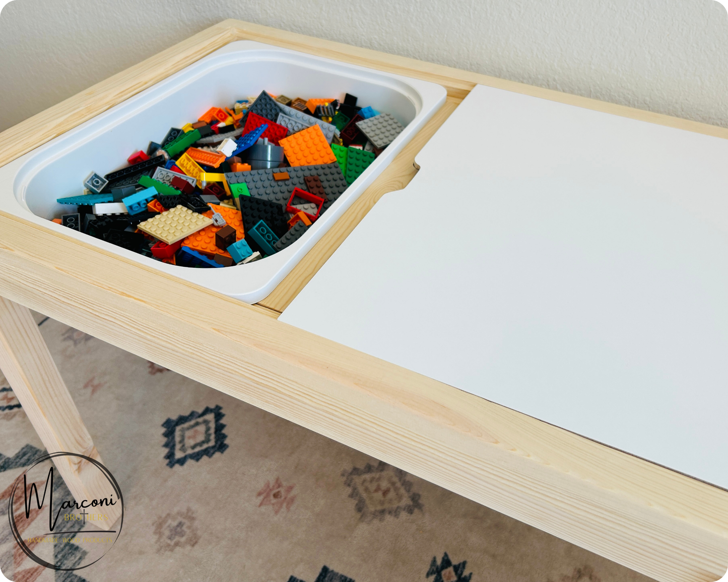 Sensory, Montessori, Activity Table Double - NOW with Ikea Trofast Bins
