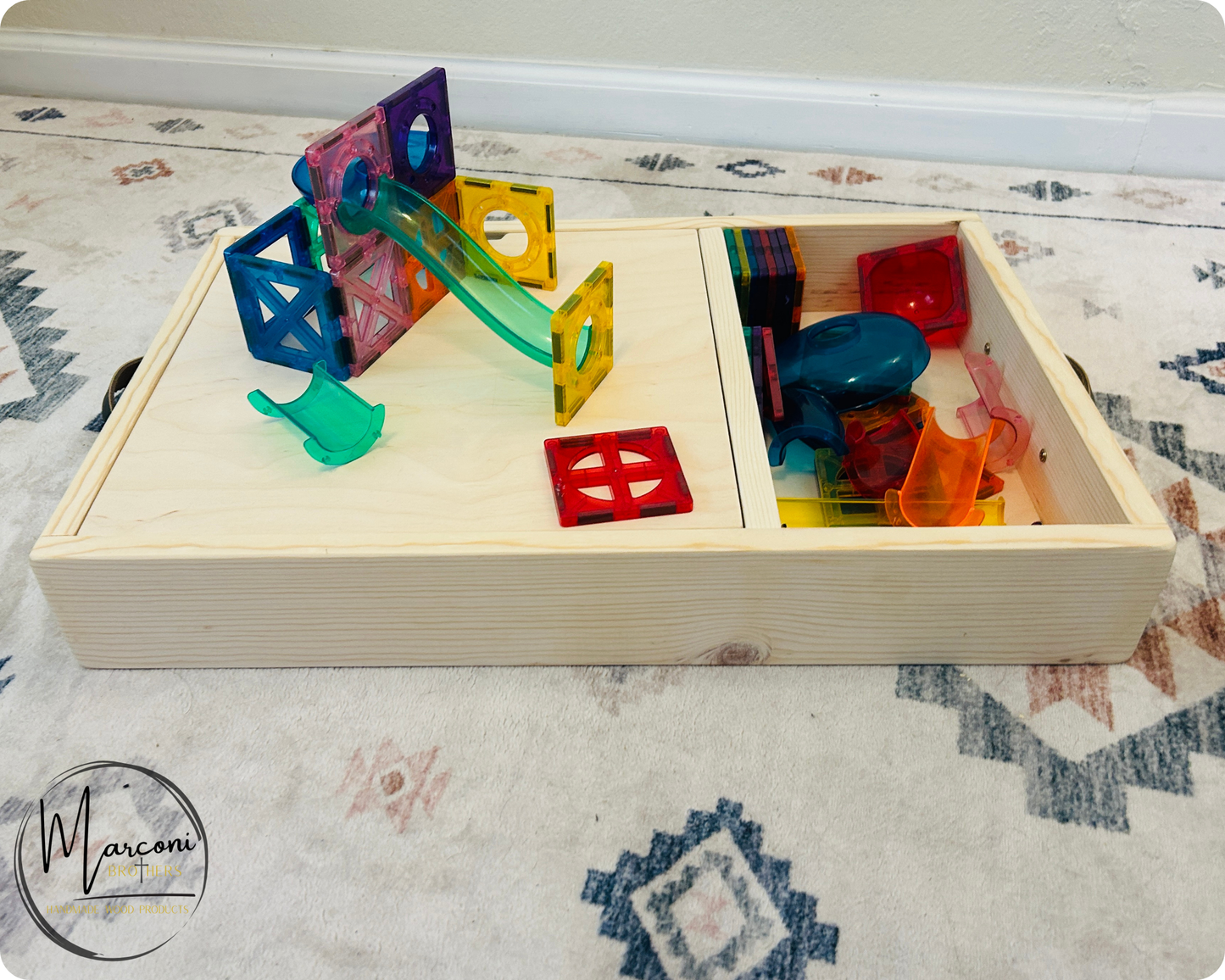 Activity Tray with Storage | Arts & Crafts | Building Blocks | Magna-tiles | Classroom Tray | Gift for Kids | Birthday