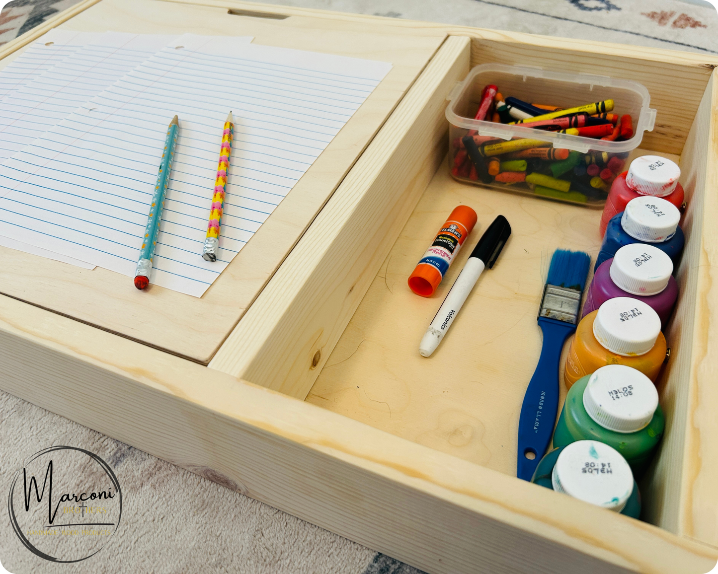 Activity Tray with Storage | Arts & Crafts | Building Blocks | Magna-tiles | Classroom Tray | Gift for Kids | Birthday
