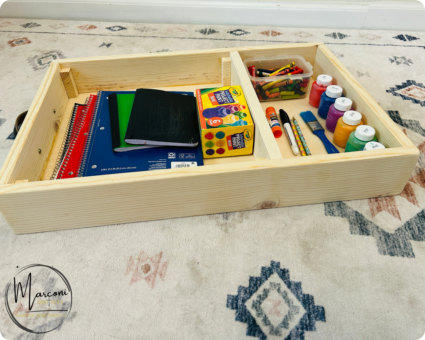 Activity Tray with Storage | Arts & Crafts | Building Blocks | Magna-tiles | Classroom Tray | Gift for Kids | Birthday