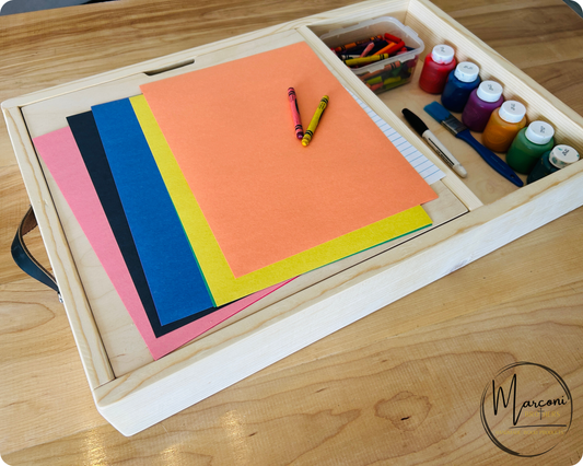 Activity Tray with Storage | Arts & Crafts | Building Blocks | Magna-tiles | Classroom Tray | Gift for Kids | Birthday