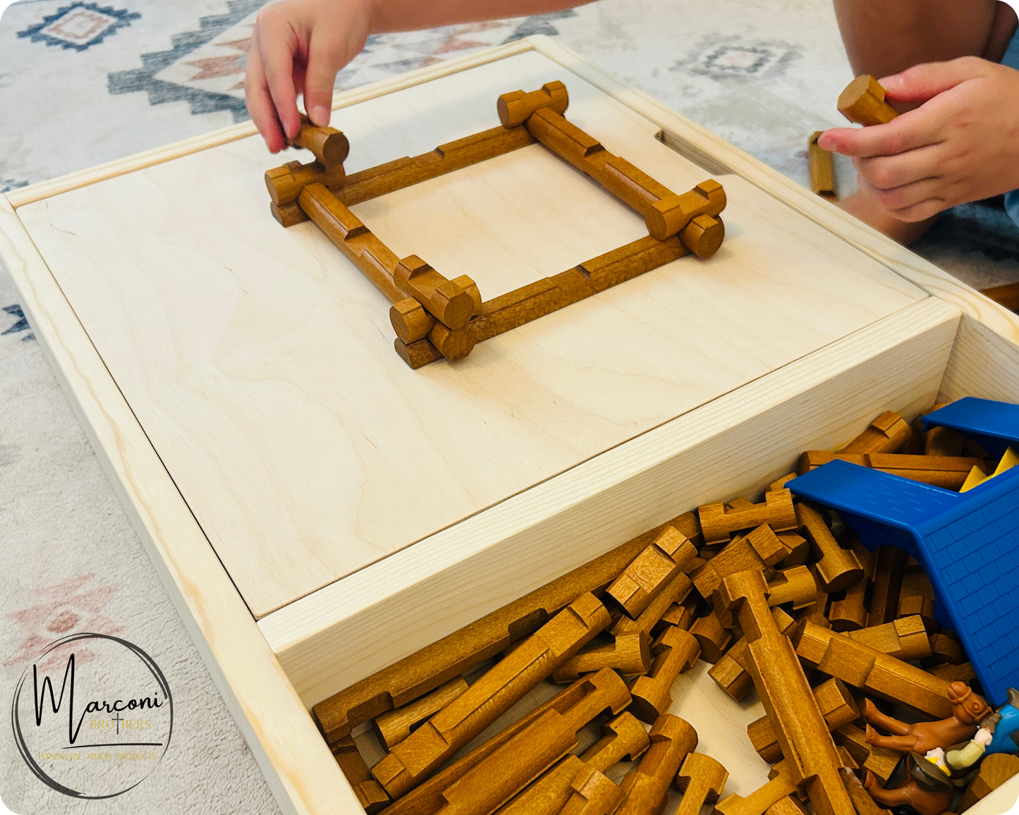 Activity Tray with Storage | Arts & Crafts | Building Blocks | Magna-tiles | Classroom Tray | Gift for Kids | Birthday