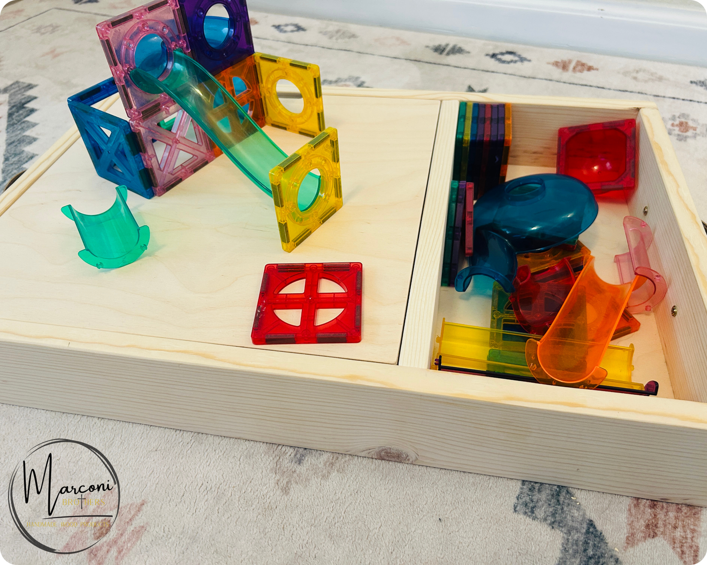 Activity Tray with Storage | Arts & Crafts | Building Blocks | Magna-tiles | Classroom Tray | Gift for Kids | Birthday