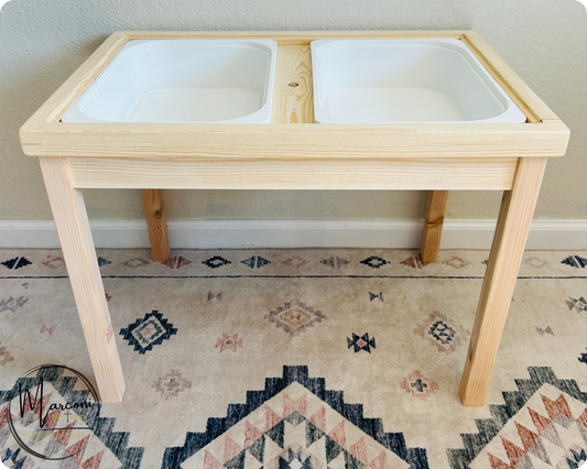 Sensory, Montessori, Activity Table Double - NOW with Ikea Trofast Bins