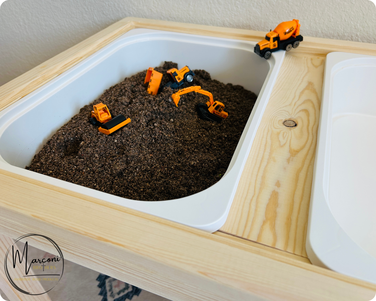Sensory, Montessori, Activity Table Double - NOW with Ikea Trofast Bins