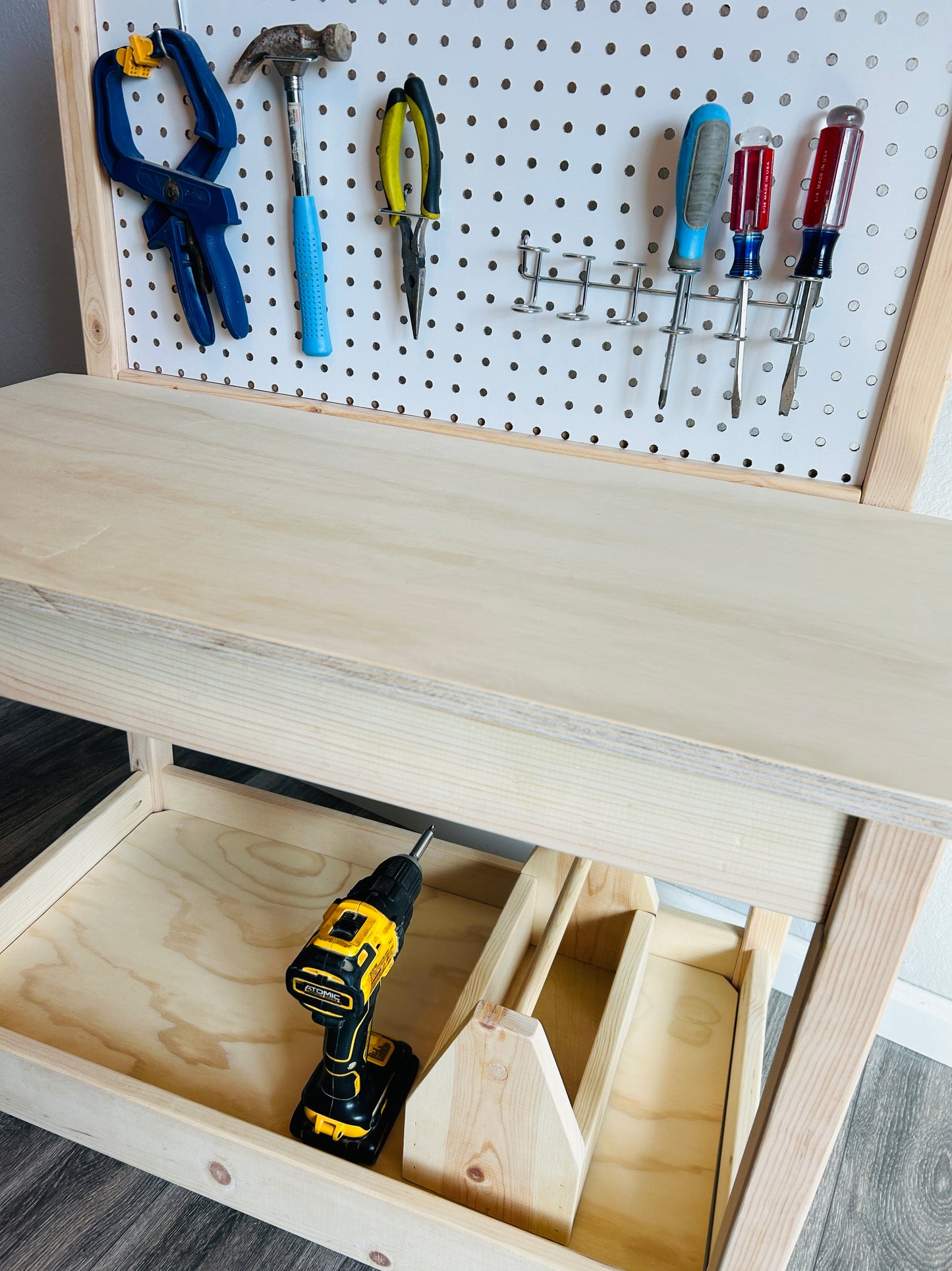 Kid's Wooden Work & Tool Bench