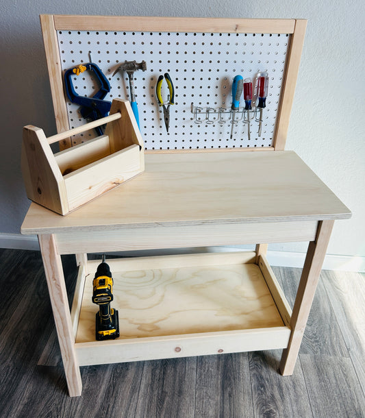 Kid's Wooden Work & Tool Bench