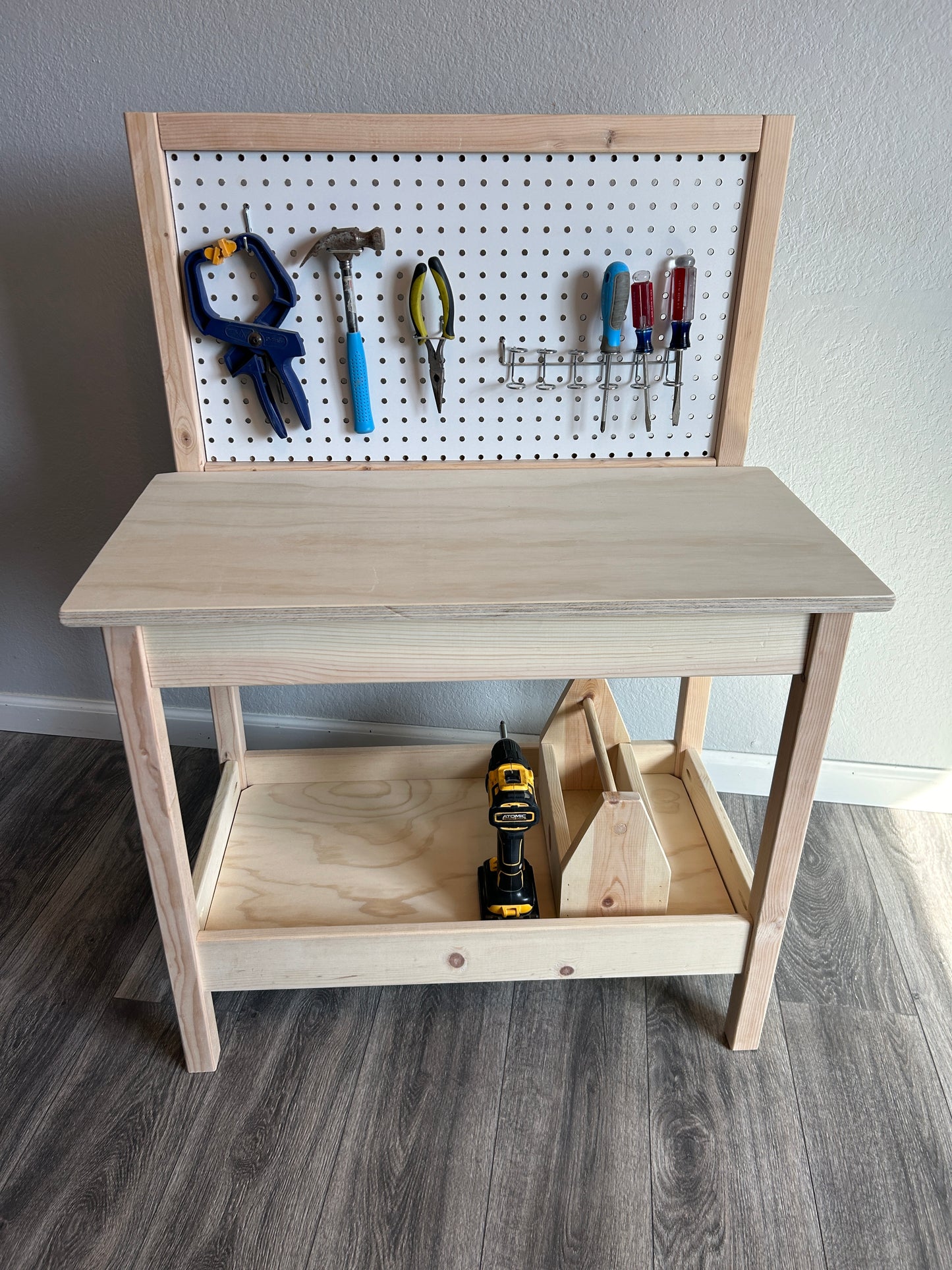 Kid's Wooden Work & Tool Bench