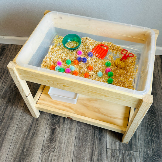 Sensory & Montessori Table with Shelf- 28 qt